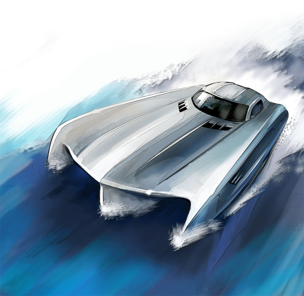 Mercedes-Benz SLS AMG boat for Top Gear