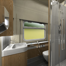 Shower train compartment for TCS